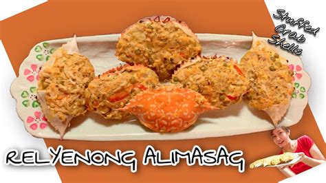 Relyenong Alimasag Stuffed Crab Shells Youtube