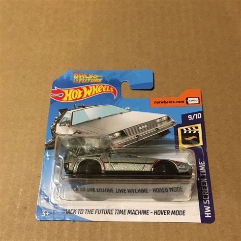 Short Card Hot Wheels Back To The Future Bttf Time Machine Hover Mode Silver Dmc Delorean