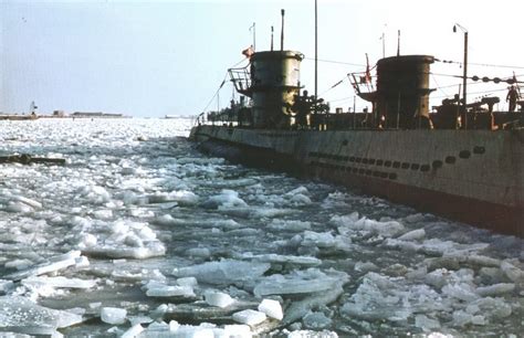 World War Ii In Color Two Vii C Boats Are Frozen In The Ice