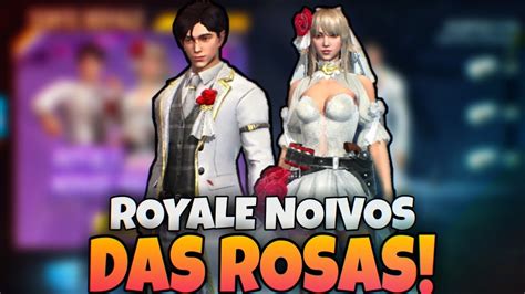 FREE FIRE AO VIVO NOVO DIAMANTE ROYALE NOIVOS DAS ROSAS