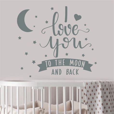 I Love You To The Moon And Back Wall Decal Etsy