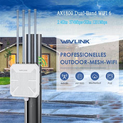 Wavlink Roteador Externo De Longo Alcance Ap Sem Fio Poe E Ip