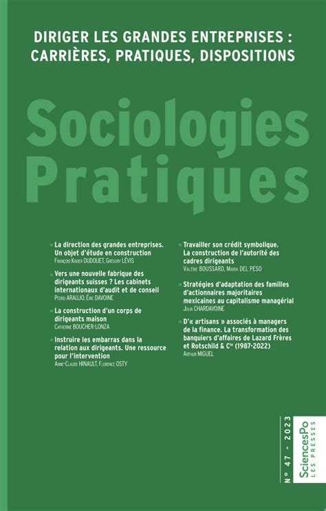 Sociologies Pratiques Presses De Sciences Po