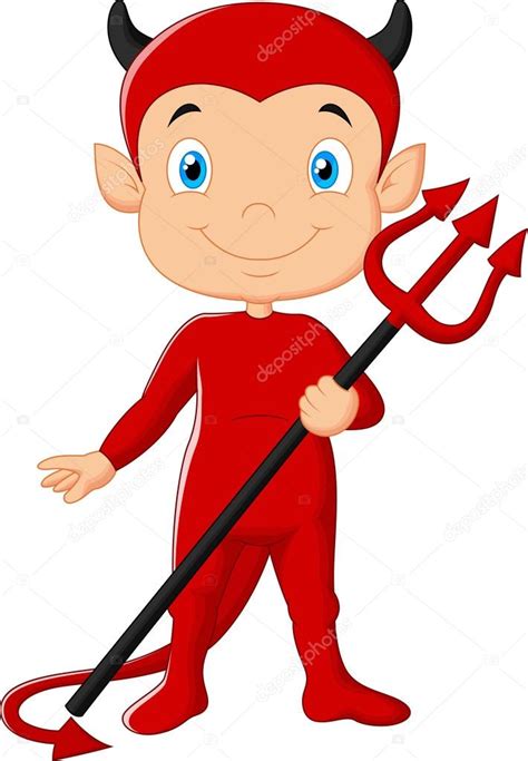 Diablo Rojo De Dibujos Animados Stock Vector By Tigatelu