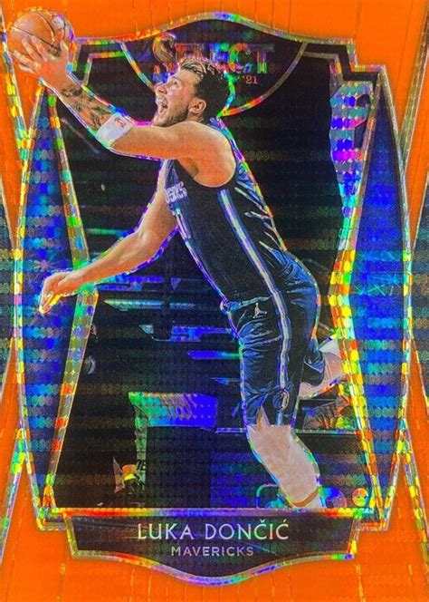 Luka Doncic Select Premier Level Neon Orange Pulsar Price