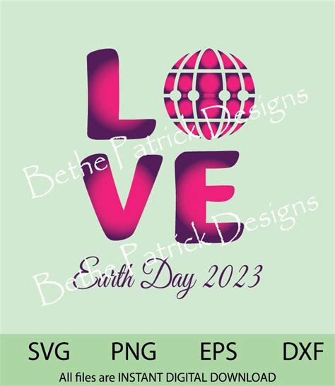 Love Earth Day 2023 Every Day Pink Earth T Shirts Stickers Greeting Cards Clipart Etsy