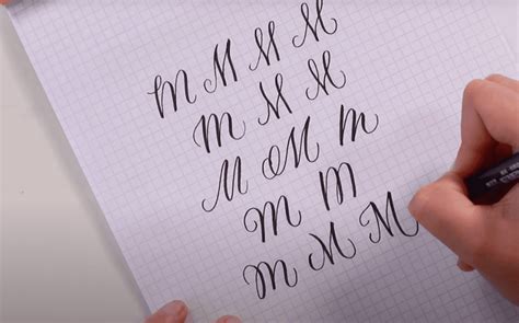 15 Ways To Write Letter M In Brush Calligraphy The Happy Ever Crafter