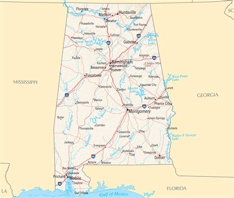 Alabama Reference Map • Mapsof.net