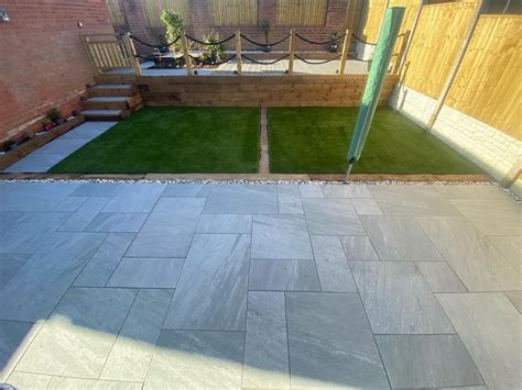 Kandla Grey Outdoor Porcelain Paving Tiles Mix Paving 20mm