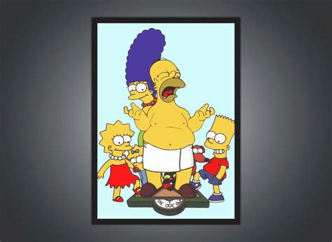 Quadro Homer Simpsons Desenho Moldura Gg Elo