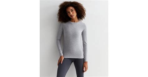 Grey Crew Neck Long Sleeve Top New Look