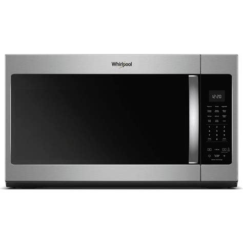 Whirlpool 30 In W 1 9 Cu Ft Over The Range Microwave In Fingerprint Resistant Stainless Steel