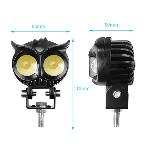 Owl Design Dual Color Motorcycle Led Headlight High Low Beam Mini