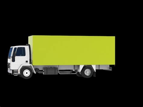 Premium Photo Cargo Van Delivery Truck Isolated 3d Illustration