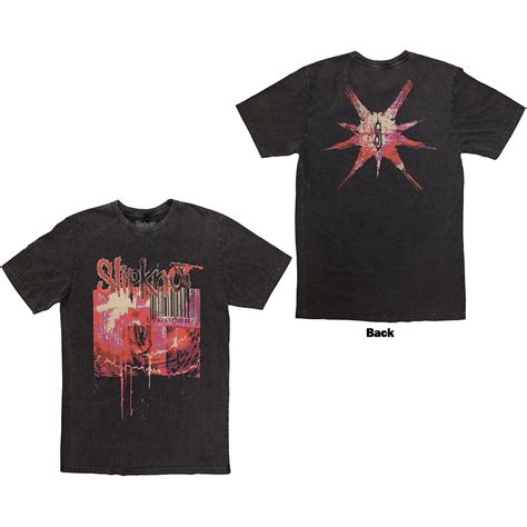 Slipknot Unisex Stone Wash T Shirt The End So Far Barcode Back Print