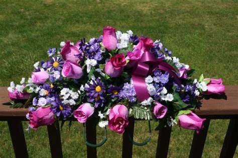 Cemetery Memorial Saddle can create this beautiful cemetery arrangement ...