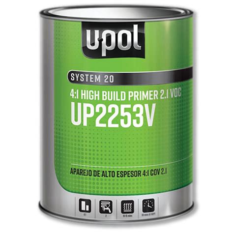 U Pol 21 Voc Compliant 41 2k High Build Primer Up2253v