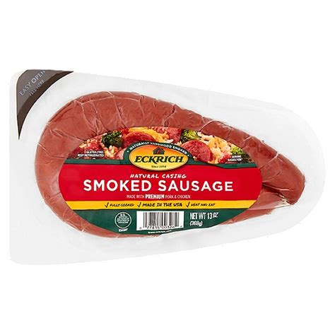 Eckrich Natural Casing Smoked Sausage 13 Oz Shoprite