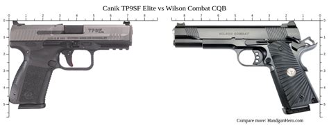 Canik TP9SF Elite Vs Wilson Combat CQB Size Comparison Handgun Hero