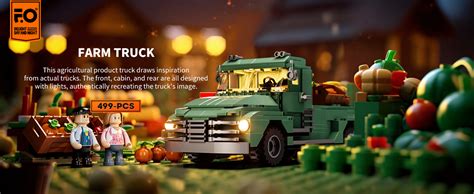 Amazon Funwhole Retro Farm Truck Led Light Building Model Set