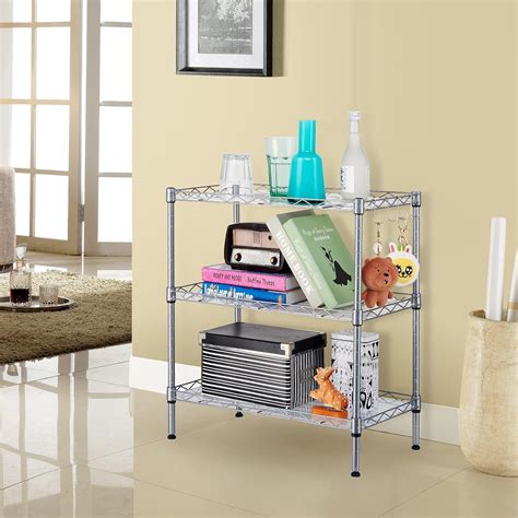 SINGAYE 3 Shelf Wire Shelving Unit Adjustable Storage Shelving 21 26W