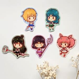 Sailor Moon Stickers Kawaii Anime Chibis Laptop Stickers Cute