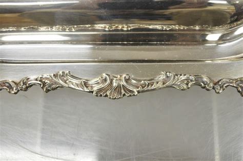 Vintage Regency Style Silver Plated Covered Vegetable Dish Serving