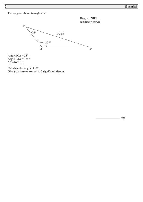 Solving Questions Sine And Cosine Rulepdf