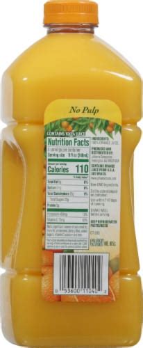 Tree Ripe No Pulp Orange Juice 64 Fl Oz Kroger