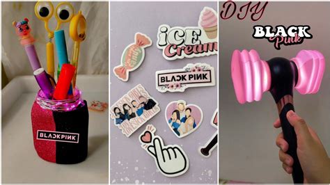 Diy Homemade Blackpink💗🖤craft Ideas Diy Black Pink Light Stick Youtube