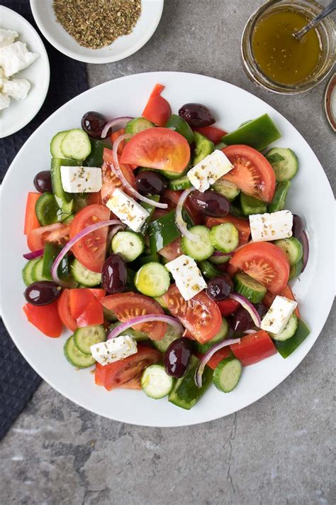 Greek Village Salad Horiatiki Stephanie Kay Nutrition