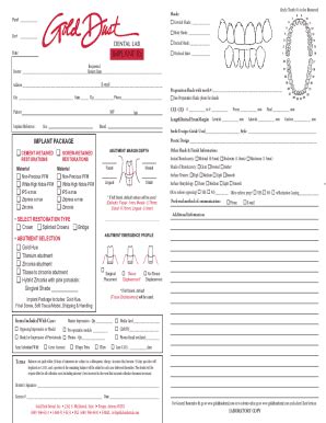 Fillable Online Gold Dust Dental Implant Rx Lab Fillable Fax