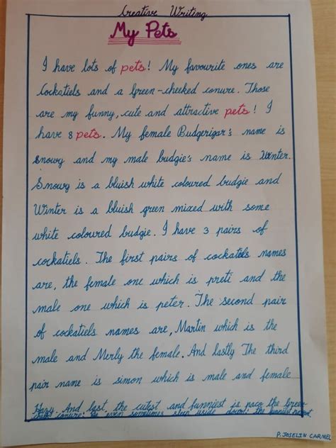 Creative Writing Robinage