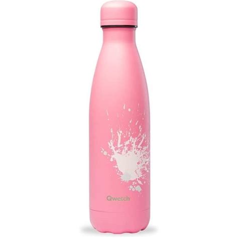 Bouteille Isotherme Spray Rose 500ml Gourde Nomade Inox 24h Froid 12h