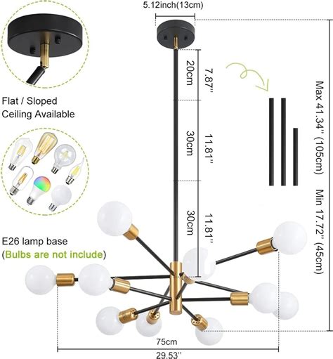 L Mpara De Ara A Moderna Sputnik L Mpara De Techo De Luces Lamparas