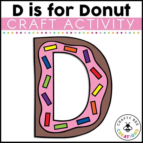 Letter D Craft Patterns Donut Craft Alphabet Crafts Uppercase Letter