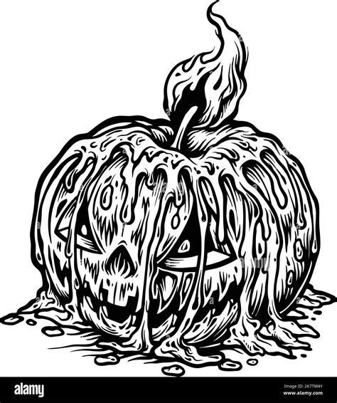 Scary Pumpkin Drawing