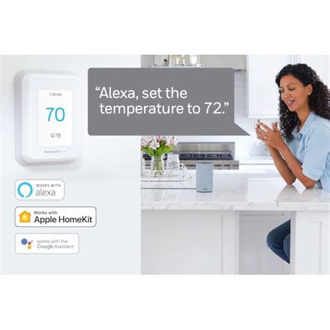 Honeywell Home White Smart Thermostat With Wi Fi Compatibility In The Smart Thermostats