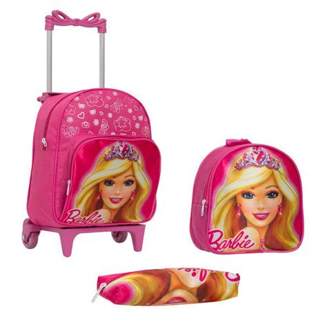 Bolsa Escolar Rodinha Da Barbie Casas Bahia