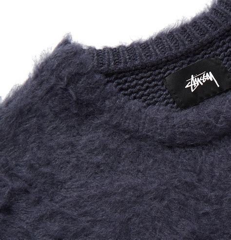 Stüssy Brushed Knitted Sweater Blue Stussy