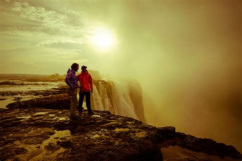 Victoria Falls Zimbabwe Highline an den größten Wasserfällen der Welt