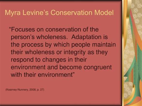 Ppt Myra Levine Conservation Model By Courtney Jones Sarah Rousseau