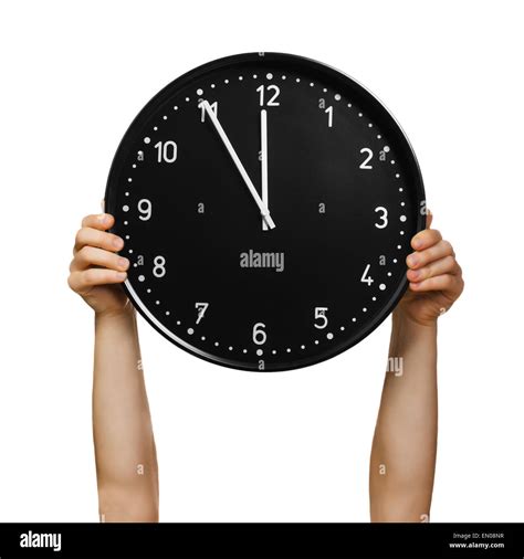 Hands Holding Clock Stock Photo Alamy