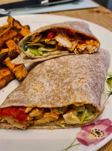 Peri-Peri Chicken Wrap - Pinch Of Nom