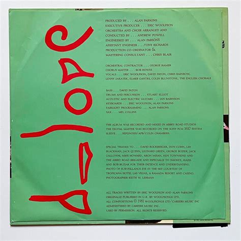 The Alan Parsons Project Eye in the Sky / Vinyl Record LP Music Album ...