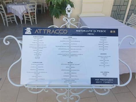 Speisekarte Von Attracco Ristorante Di Pesce A Cesenatico Cesenatico