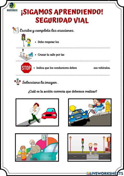 Seguridad Vial Interactive Exercise For 2 Señales De Transito Juegos