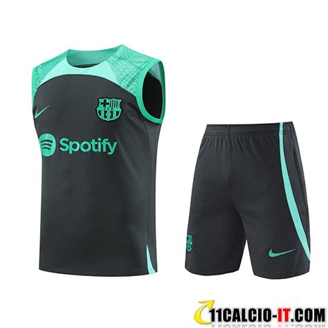 Imitazioni Kit Canotta Allenamento Pantaloncini FC Barcellona Nero