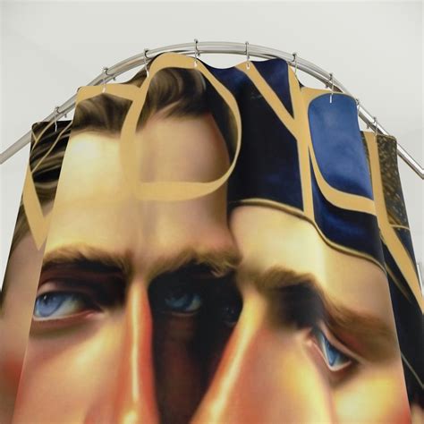 Vintage Gay Men S Faces Shower Curtain LGBT Art Deco Bathroom Decor Polyester Shower Curtain Etsy