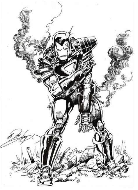 Silver Centurion Iron Man Art Comic Book Art Style Marvel Comics Art